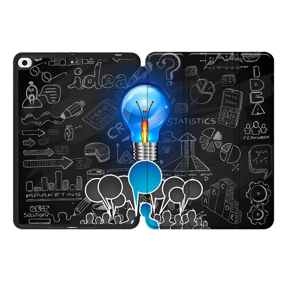 IPBC07 Чехол для планшета MTT для iPad Mini 5 Mini 4 7,9 '', тонкий мягкий чехол из искусственной кожи и термополиуретана с откидной крышкой и подставкой, умный чехол с держателем для карандашей - Цвет: IPBC07