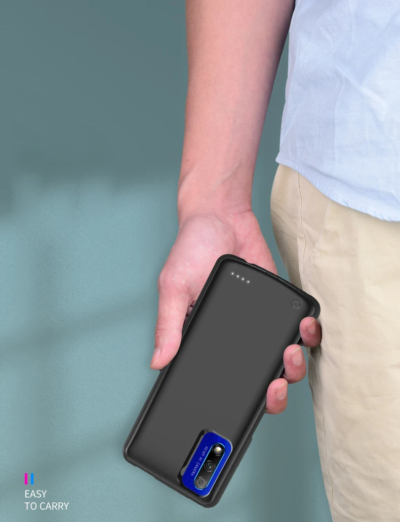 6500 мАч Внешний аккумулятор чехол для huawei Honor V30 Pro V30 ударопрочный аккумулятор зарядное устройство для Honor 9X Pro 9X зарядка Мягкий край