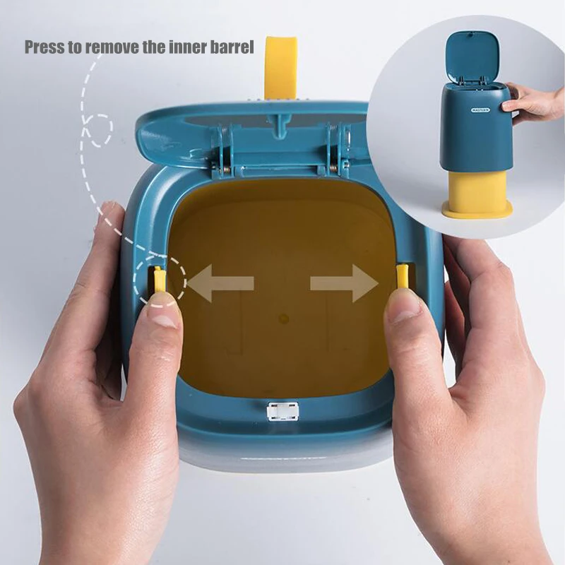 Настольный мусорный бак для дома гостиной органайзер кухни мини офисный