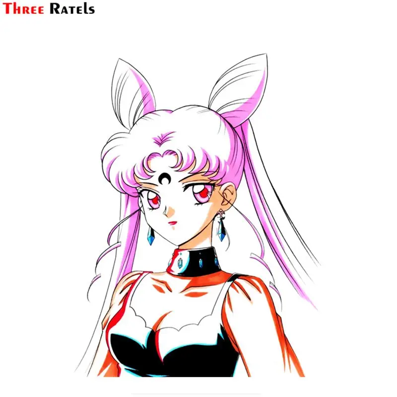 Three Ratels FC498 Chibi Usa и Black Lady аниме на автомобиль виниловая наклейка|Наклейки