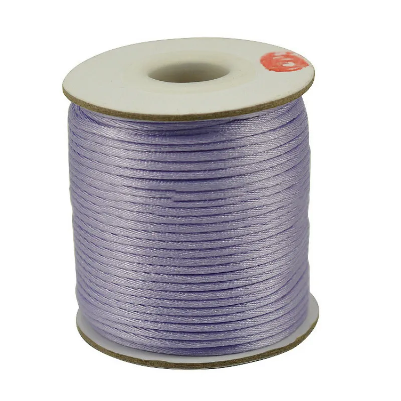 35 м/рулон 2 мм нейлоновый шнур плетеный макраме Шелковый Атласный для