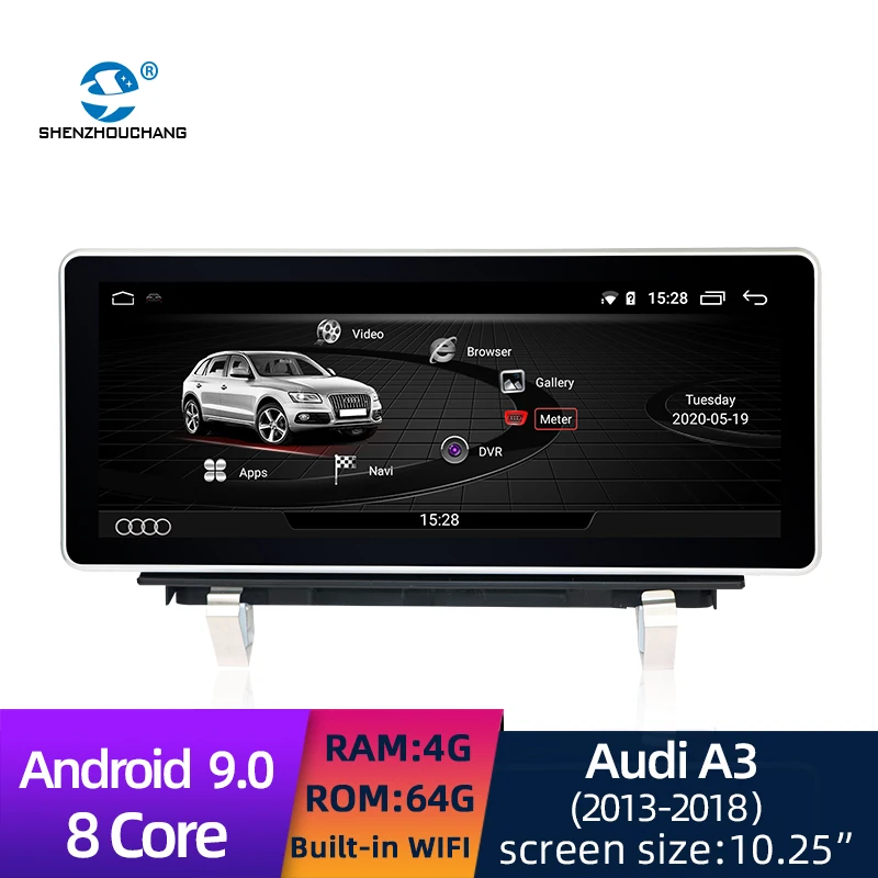 

Автомобильная Умная Система Android 9,0, 4 Гб + 64 ГБ, мультимедиа, DVD, GPS-плеер для Audi A3 2013-2018