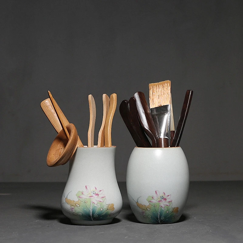 Аксессуары для чайной печи с цветочным узором китайская чайная ложка кунг фу