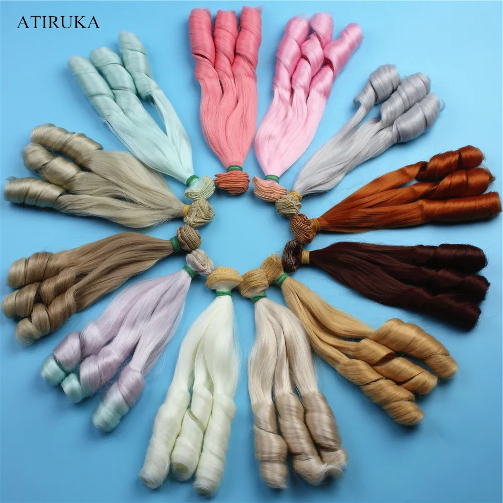 

Кукольные волосы ручной работы на русском языке, 20x100 см, высокотемпературные волнистые волосы, аксессуары для кукол 1/3, 1/4, 1/6, BJD, «сделай сам»