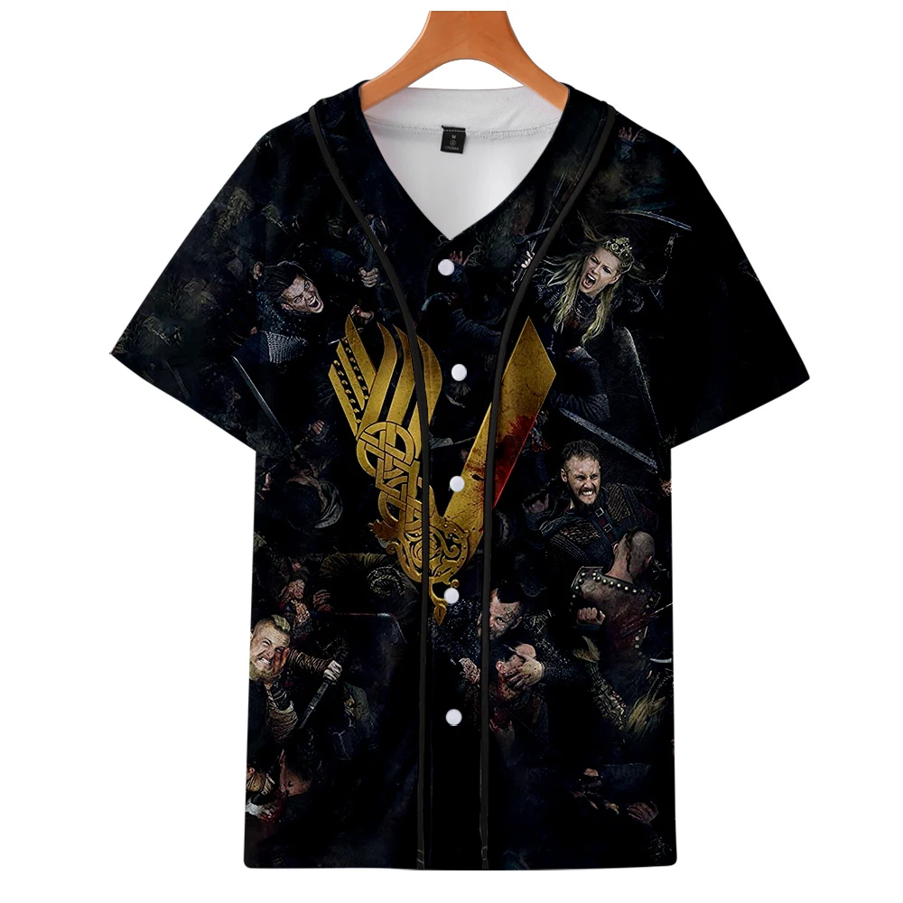 Мужская бейсбольная куртка с длинным рукавом Viking модная принтом уличная размера