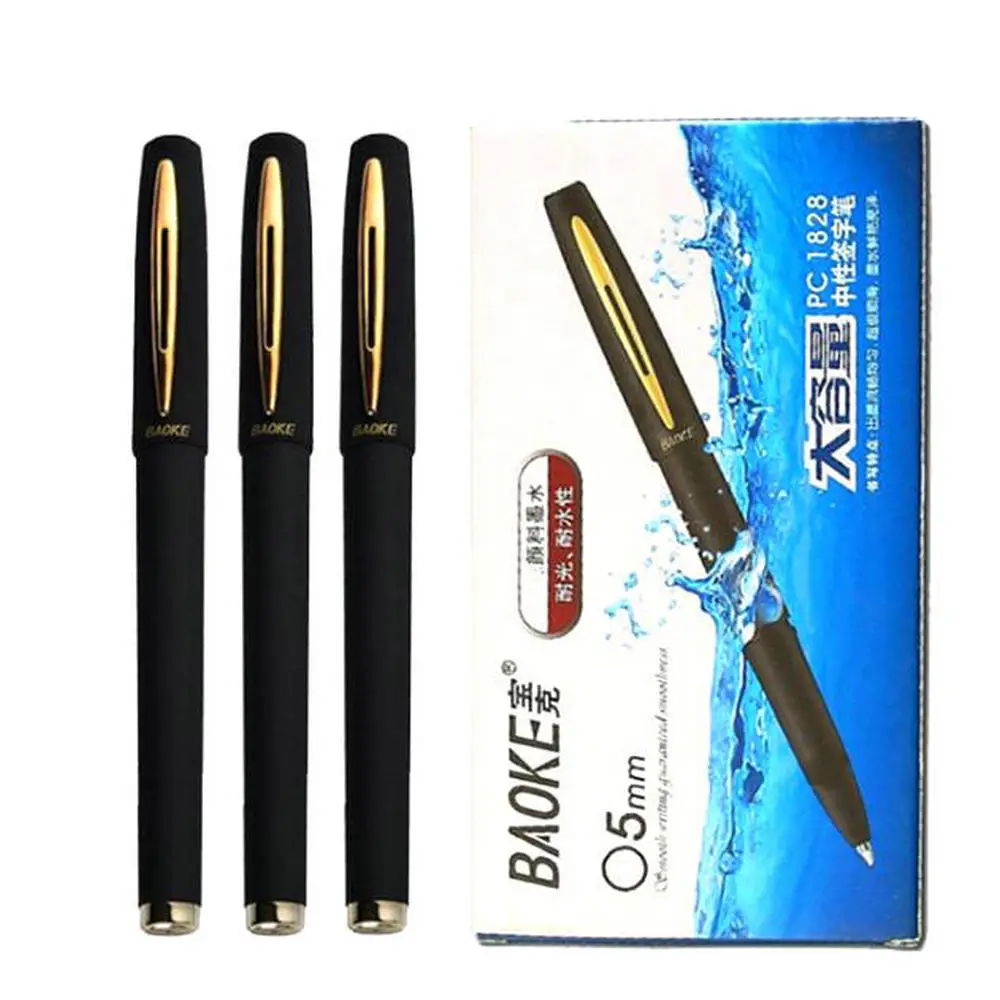 1 шт. BAOKE PC1828 1838 гелевая ручка 0 5/0 7/1 мм красный/черный/синий Подпись большой