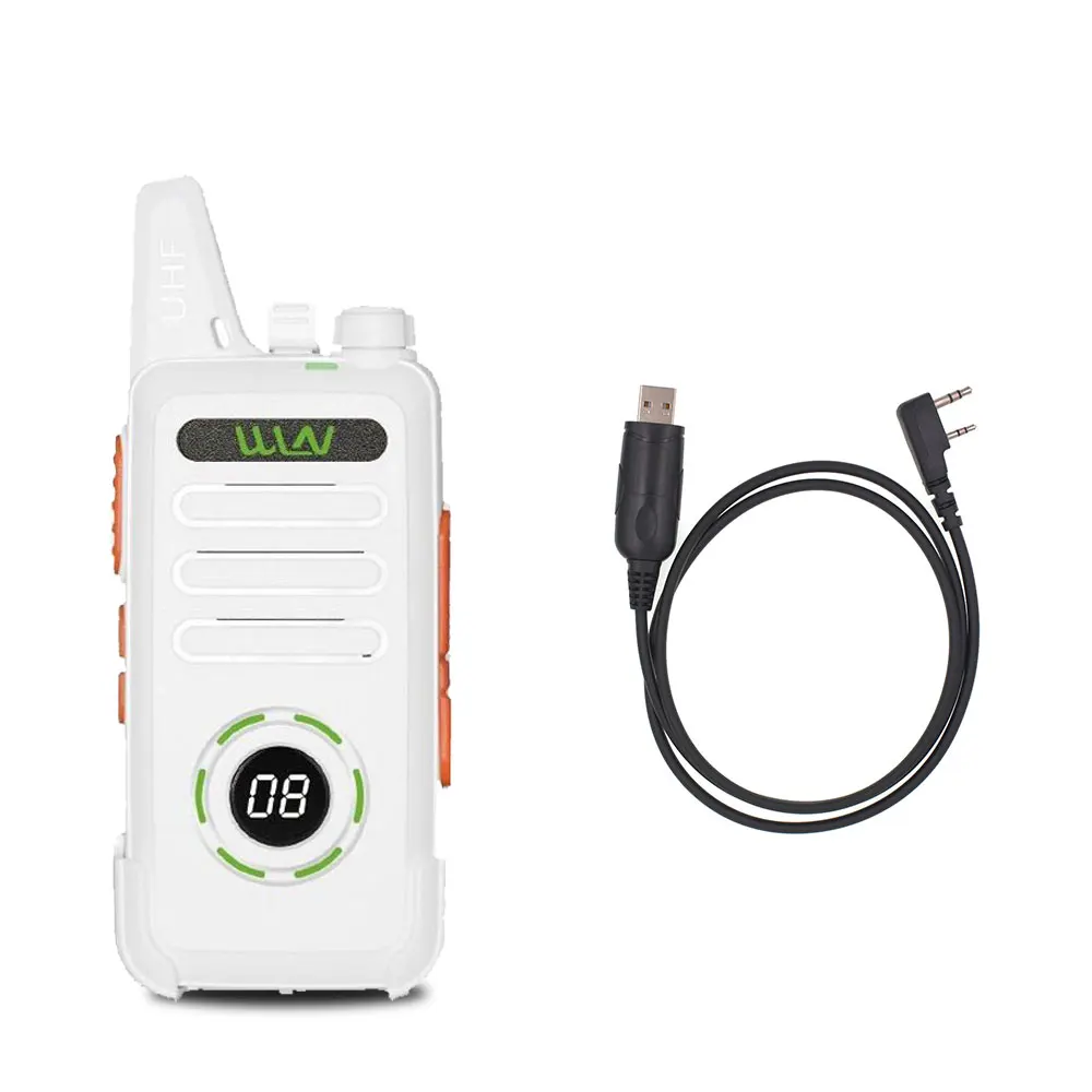 Add a cable WLN KD-C1 plus UHF 400-470MHz мини портативный fm-приемопередатчик KD-C1plus двухстороннее радио Ham коммуникатор рация со скремблером - Цвет: Add a cable