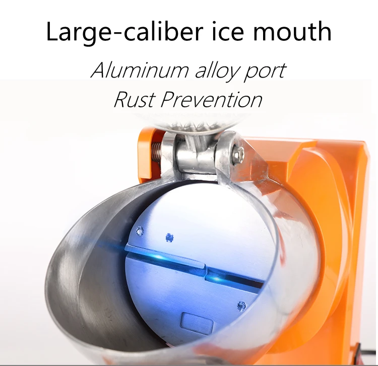 

95kg/H stainless steel electric ice crusher Double Blade Smoothie slush Block Breaking maker snow cone grinder 110V 220V