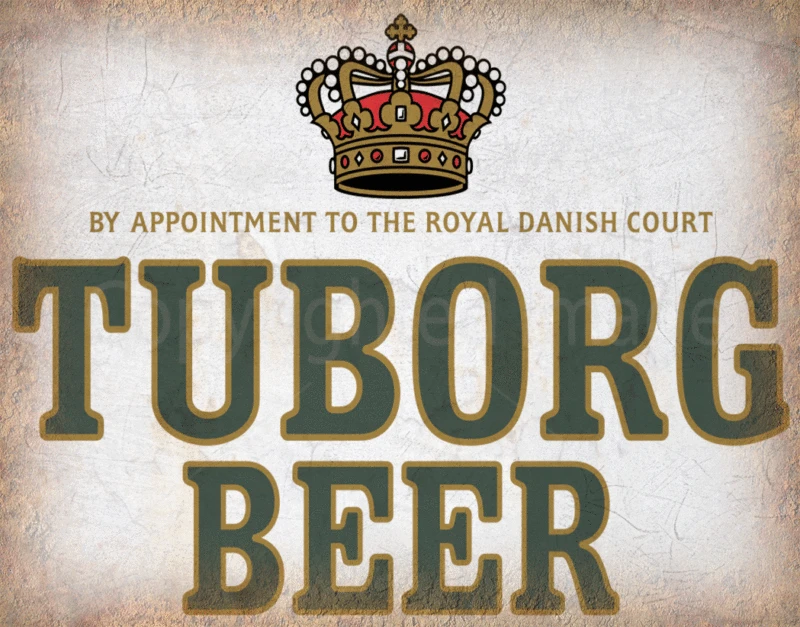 

TUBORG BEER VINTAGE METAL TIN SIGN POSTER WALL PLAQUE