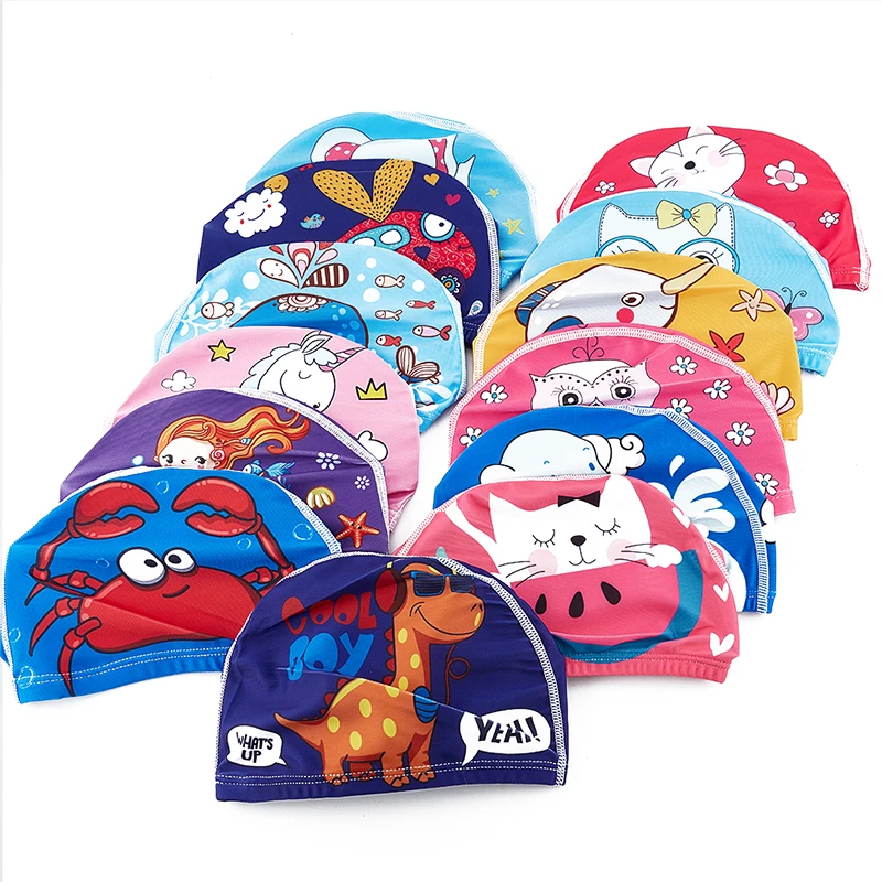 Детская шапочка для купания с мультяшными животными девочек и мальчиков