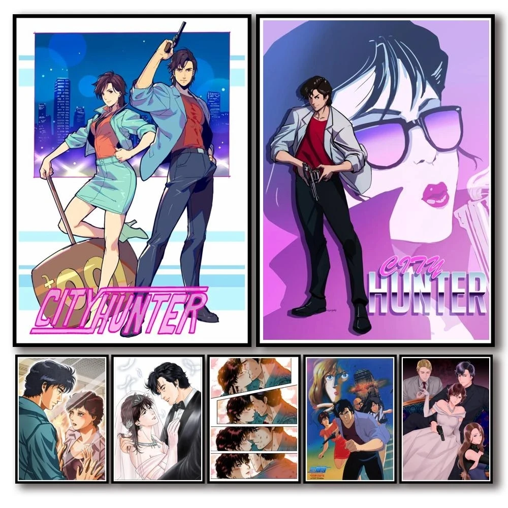 

Алмазная живопись 5D «сделай сам», вышивка крестиком, аниме «Город охотника Стразы», мозаика, алмазная вышивка, домашний декор, подарок