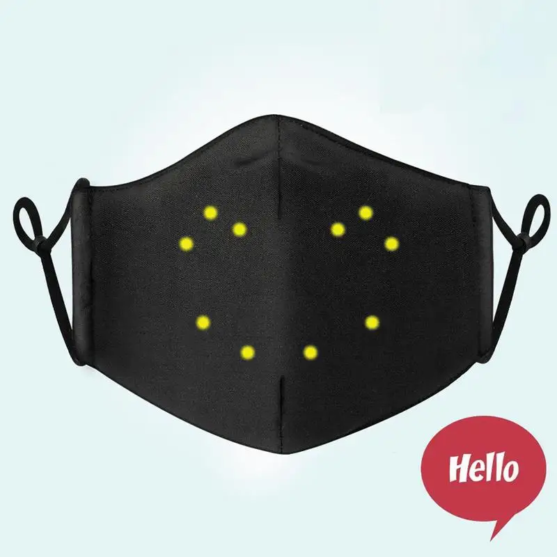 Светодиодная светящаяся маска с рисунком и текстом матричная дисплеем