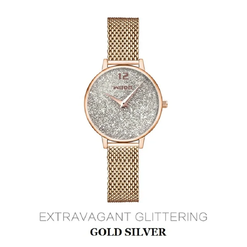 Chino Wilon подлинные наручные часы стальная сетка со стразами водонепроницаемые