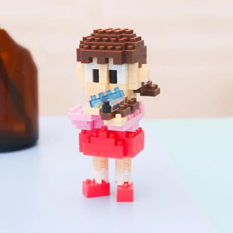 Boyu 7002 Аниме Doraemon Minamoto Shizuka школьная девушка 3D модель DIY Мини Алмазные блоки