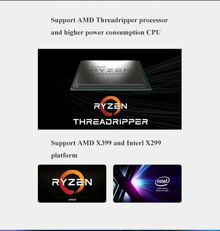 Pccooler GI-AP240X чехол для ПК с водяным охлаждением двойной 12 см Компьютерный Вентилятор cpu кулер для воды для AMD TR4/SP3 и INTEL 2011/2066