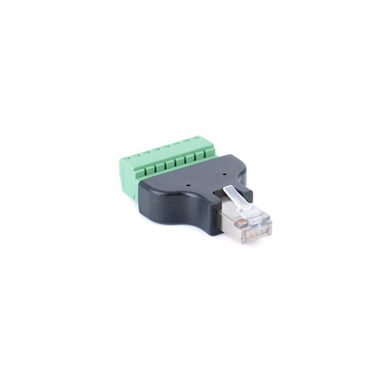 

2pc/lot Networking Ethernet RJ45 Female To 8Pin Screw Terminal Connector Adapter Cable For CCTV Digital DVR