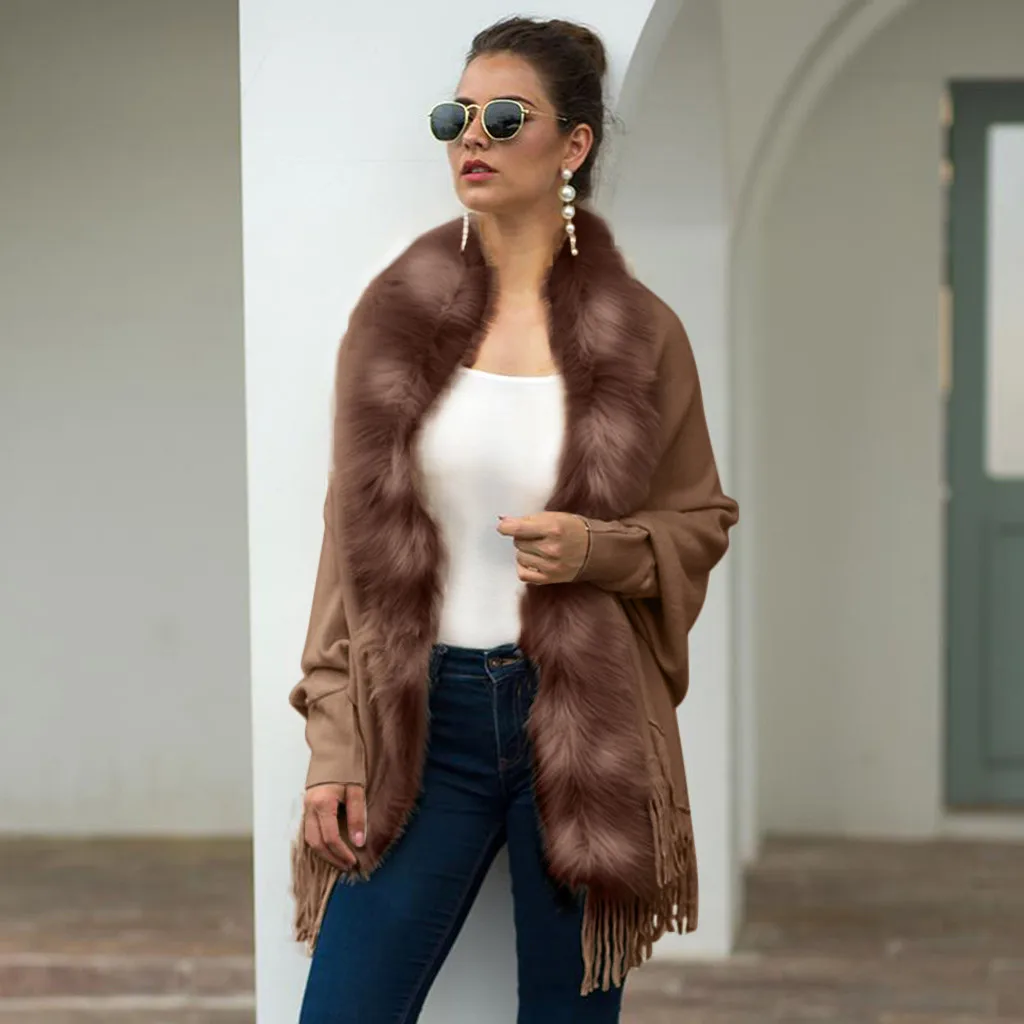 2020 флисовое пальто женские зимние вязаные кашемировые накидки кардиганы пончо