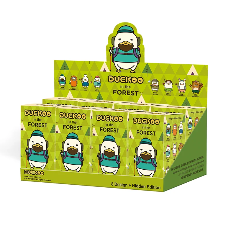 8PCS POPMART Duckoo фигурка утки в лесу глухая коробка Кукла бинарная фигурка подарок на день рождения детская игрушка - Цвет: 8PCS
