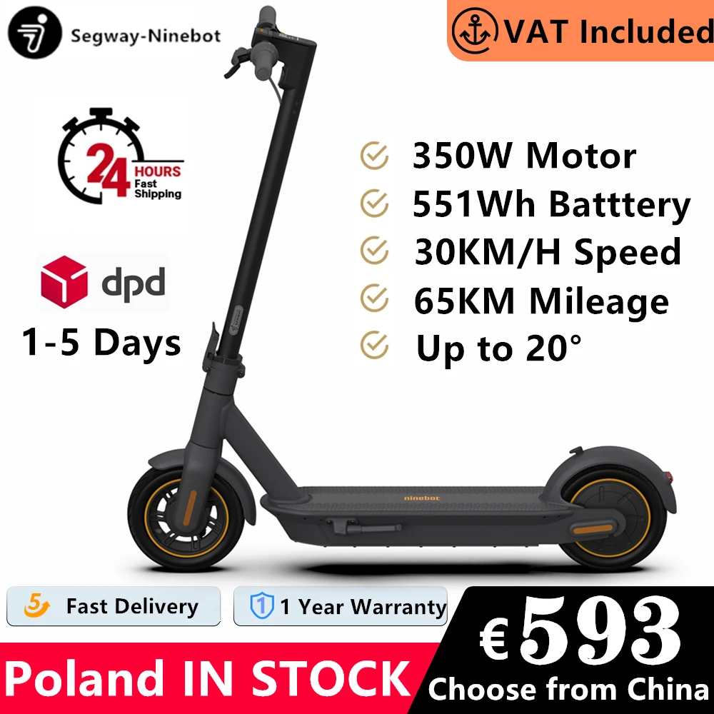 Складной электрический скутер Ninebot Max G30 двойной тормоз с новым мотором Gen 2 65 км |