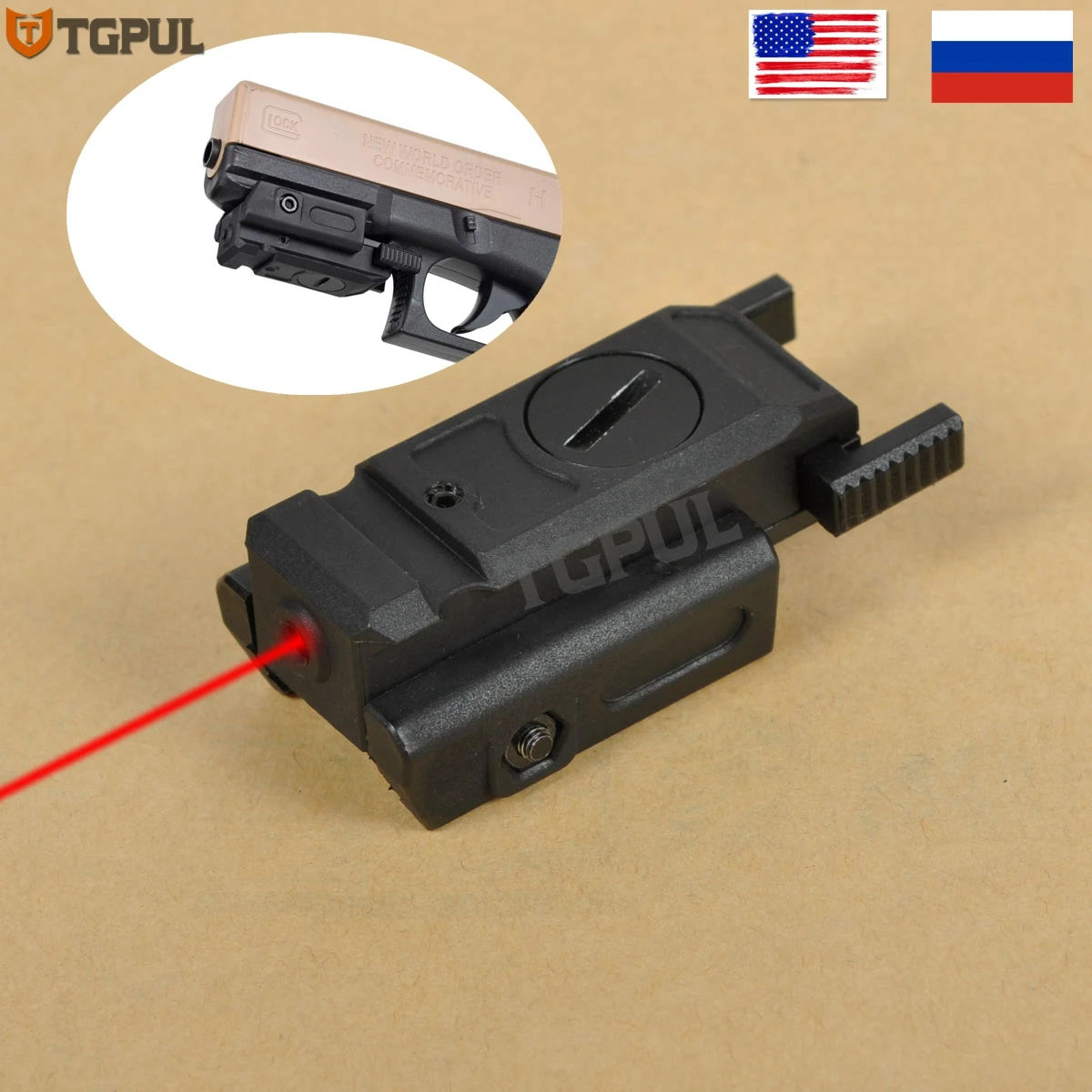 TGPUL тактический Красный точечный лазерный прицел низкий профиль для