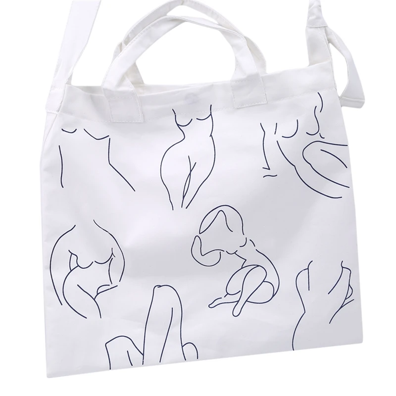 

Literary Canvas Bag Korean New Shoulder Bags Large-Capacity Shopping Bags High Quality Small Fresh Exquisite Women Lady Bag
