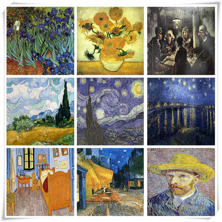 

Набор для алмазной живописи 5D «сделай сам», картины Ван Гога, всемирно известные, алмазная вышивка, вышивка крестиком, подарок, домашний дек...