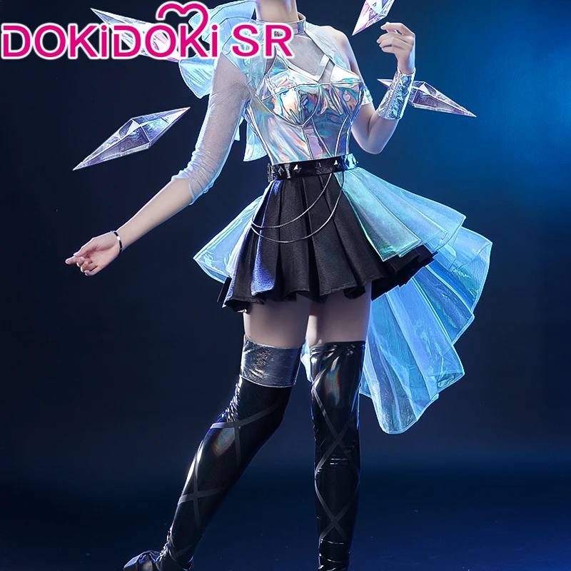 В наличии DokiDoki SR игра Лига Легенд косплей все больше KDA Seraphine LOL League of Legends