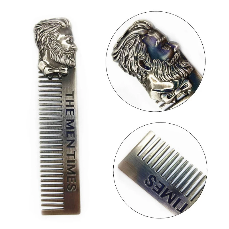 1Pc Silver Beard Shaping Template Metal Comb Men Hair Trim Tool | Красота и здоровье