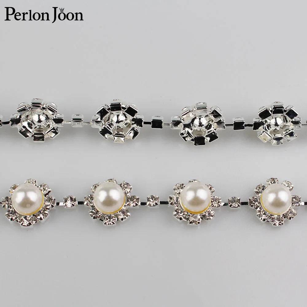 0 46 дюймовая ширина классические круглые жемчужные стразы Отделка лентой