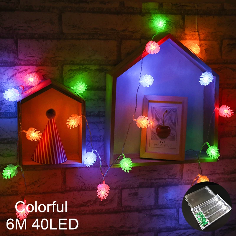 532-Colorful Navidad орнамент, рождественские украшения для дома, занавеска, Сказочная гирлянда, светодиодный светильник, гирлянда, Рождественский светильник, декор для рождественской елки, Q - Цвет: 532-Colorful
