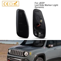 2x for jeep renegade 2015 2021 amber led dynamic side marker lights car front turn signal indicator lamps canbus auto accessorie