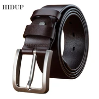 hidup mens casual simple design alloy buckle metal belt quality cow skin leather belts for men jeans accessories 3 8cm nwj809