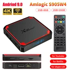 4K 2G + 16G Android 9.0 ТВ-приставка Bluetooth голосовой помощник 2,4G беспроводной WIFI смарт ТВ-приставка пульт дистанционного управления медиаплеер очень быстрая приставка