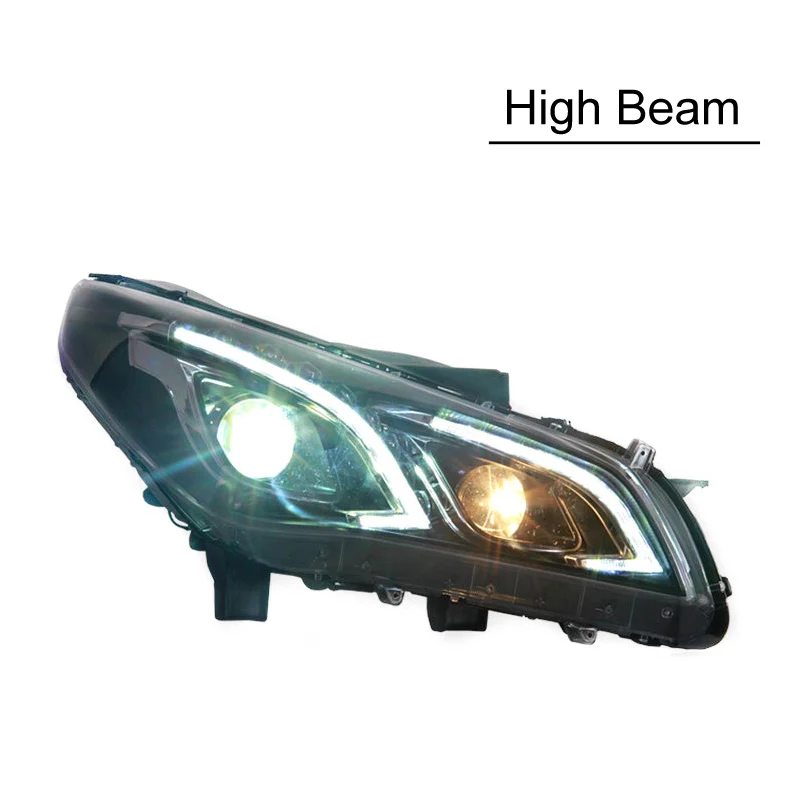 Стайлинг автомобиля для Hyundai sonat9 MK9 2015-2017 светодиодные фары DRL дневные Bi-Xenon Beam