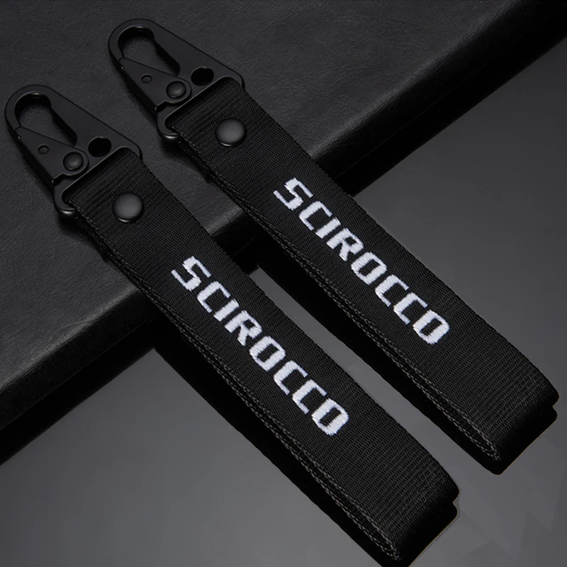 

Embroidery Nylon Car key rope car key ring sticker For Volkswagen GTI R Scirocco