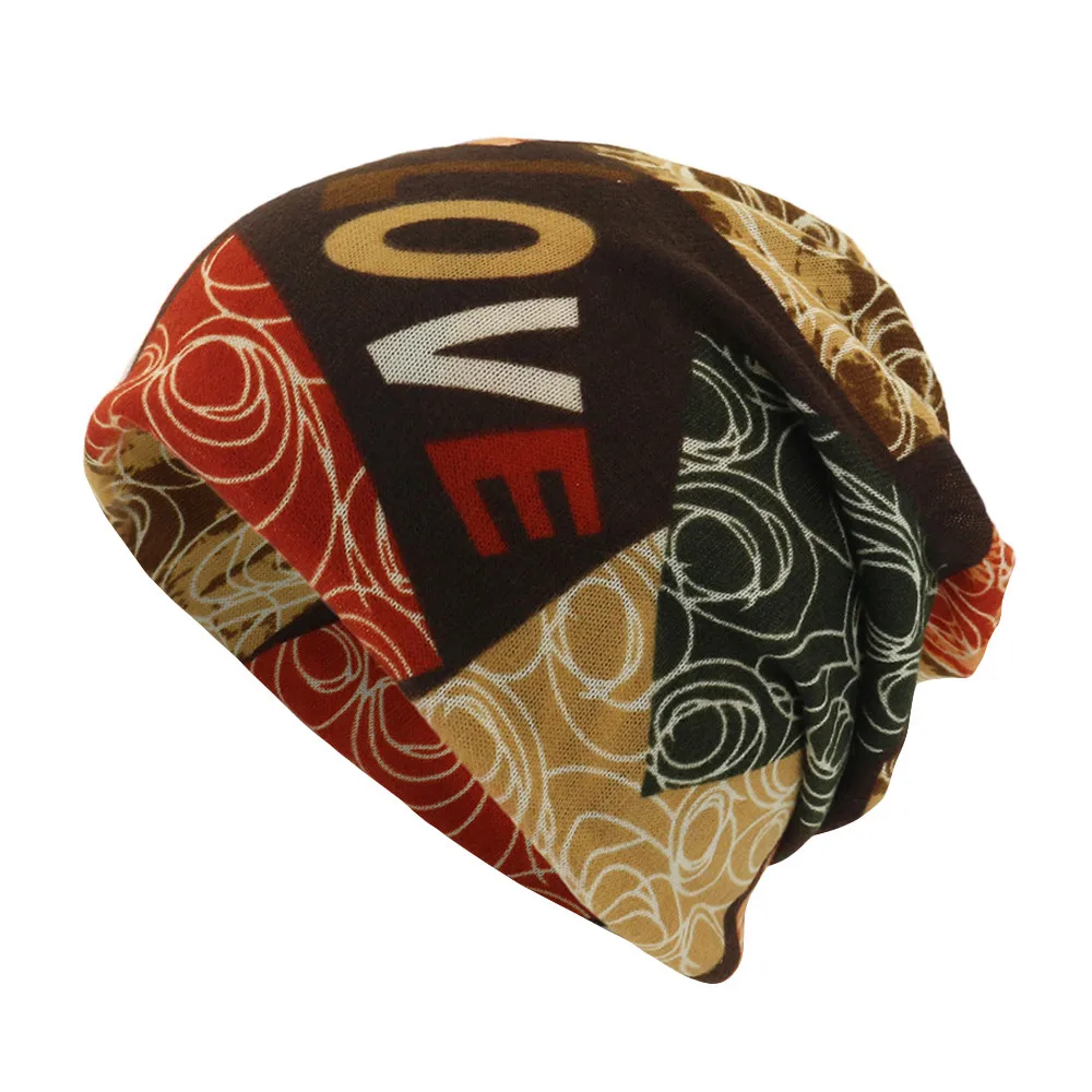 

Unisex Beanie Cap Pattern Print Scarf Casaul Outdoor Convertible Windproof Hats Winter Sports Keep Warm Autumn Winter Warm Hats