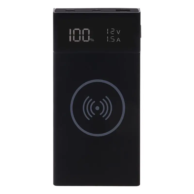 6x18650 Батарея DIY Qi Беспроводной Зарядное устройство QC3.0 Тип USB C быстрой зарядки PD