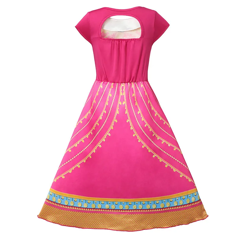 Jasmine Red New Dress Aladdin Princess Fancy Costumes Baby Girl Gorgeous Print Arab Performance Clothing Children Party Outfits | Детская