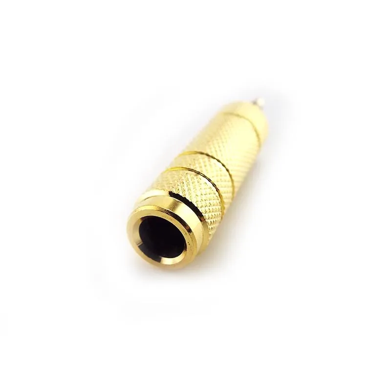 

5pcs 6.5mm Female Plug to 3.5mm Male Jack Mono Audio Microphone Adapter Converter Aux Cable Gold Plated