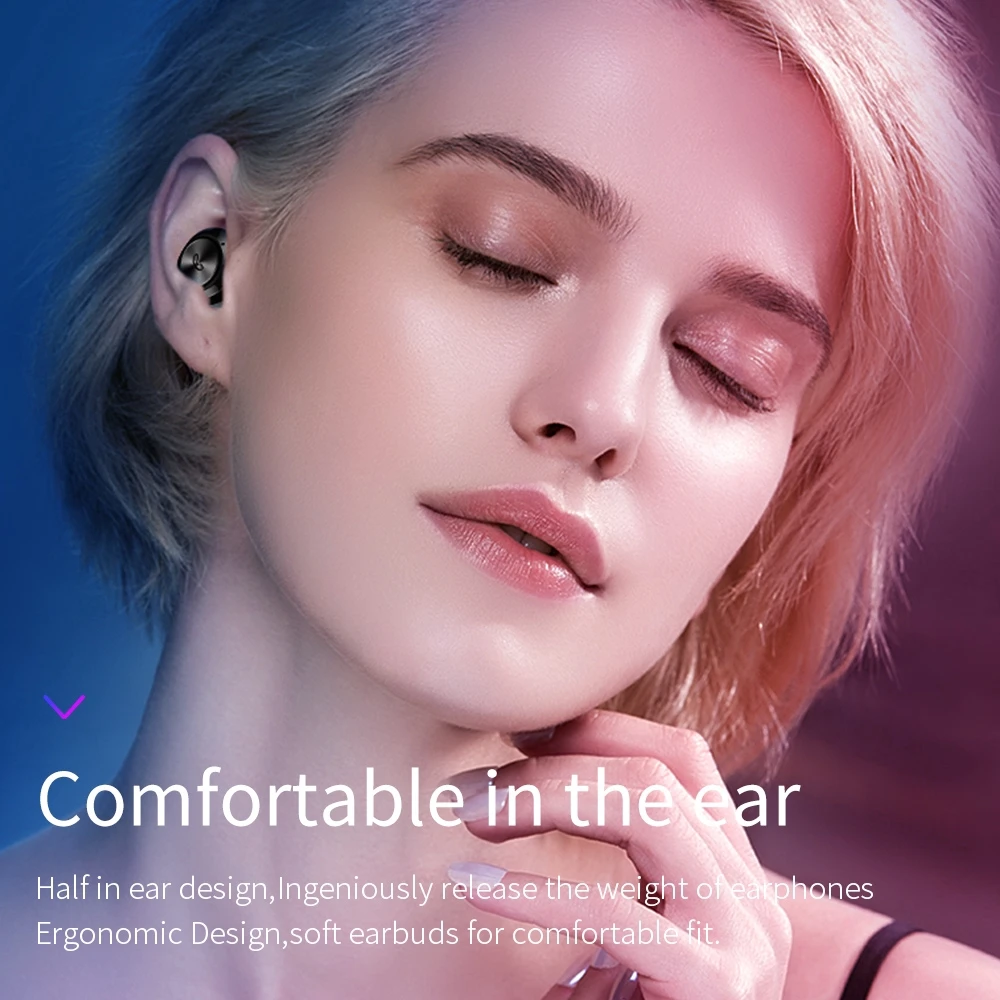 

Wireless Bluetooth Earphone A6S TWS 5.0 In-Ear Earbuds Motion Stereo Noise Cancelling Earphone With Microphone For Xiaomi Redmi