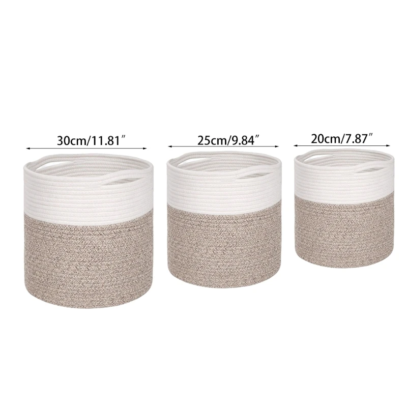 

Handmade Linen Laundry Basket Kids Toy Clothes Organizer Sundries Storage Flower Pot Plant Container Home Decoration
