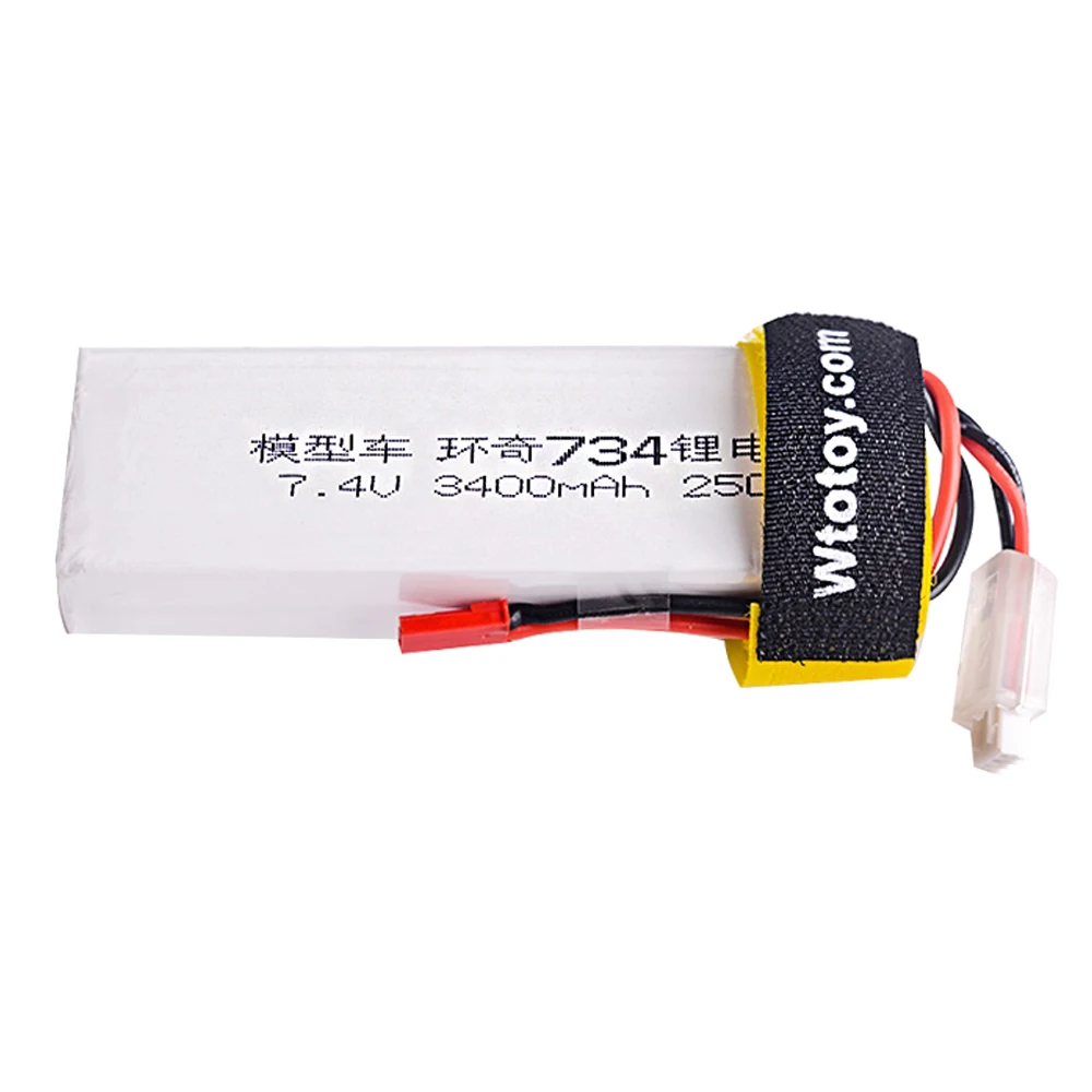 Rc Lipo батарея 7 4 V 3400MAH 25C 2S li po для HuanQi 734A /SUBO BG1513 1:16 RC Автомобильная лодка|li-po battery|battery