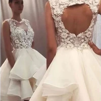 gorgeous ivory sweetheart lace top backless short mini length prom dress homecoming dresses for girls