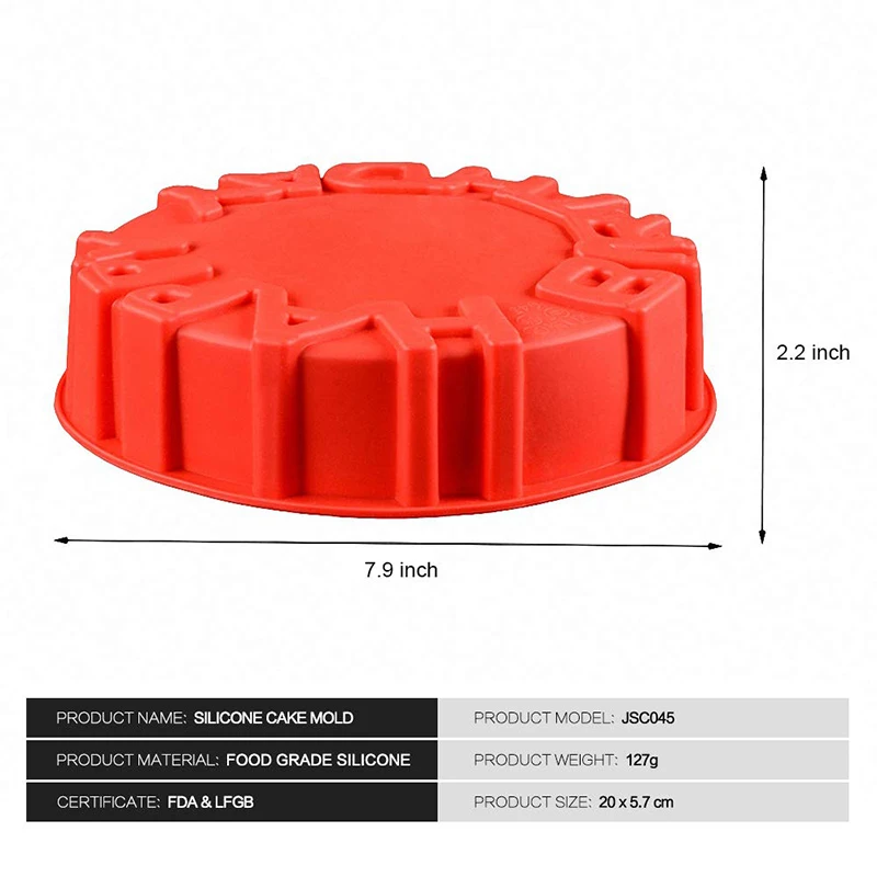 

Ronde Siliconen Cake Bakvorm Mousse Cake Decoratie Gereedschappen DIY Bakken Pan Voor Verjaardag Keuken Bakvormen Pastry Tool