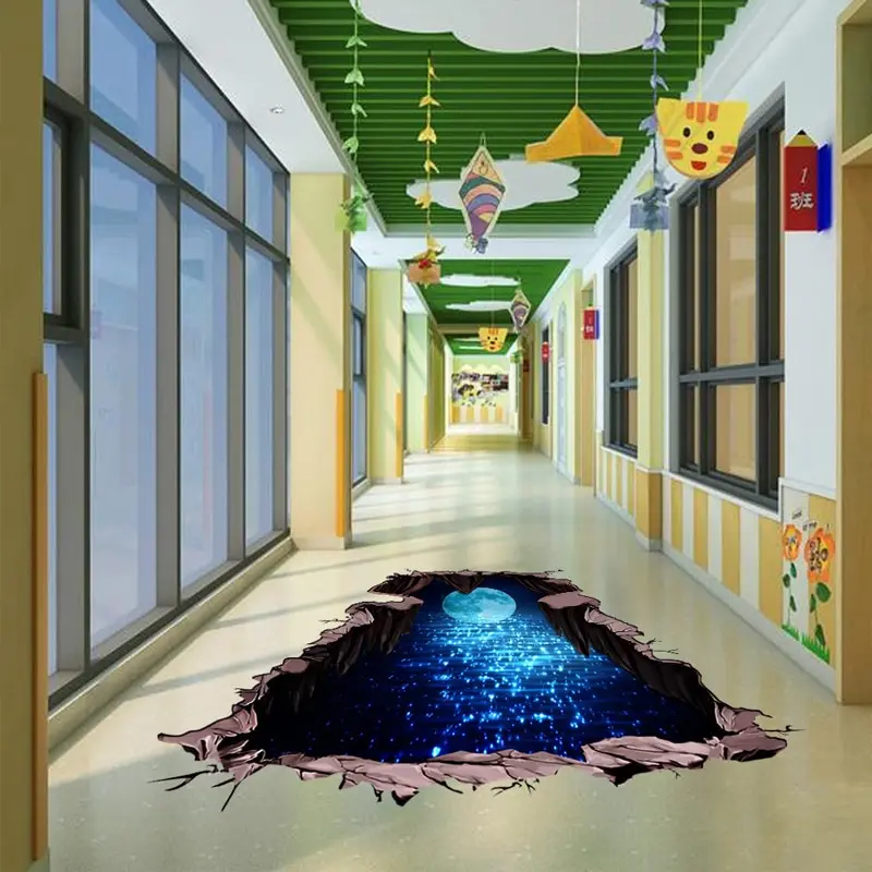 3D Звездная Вселенная наклейка разбитые настенные наклейки для украшения дома