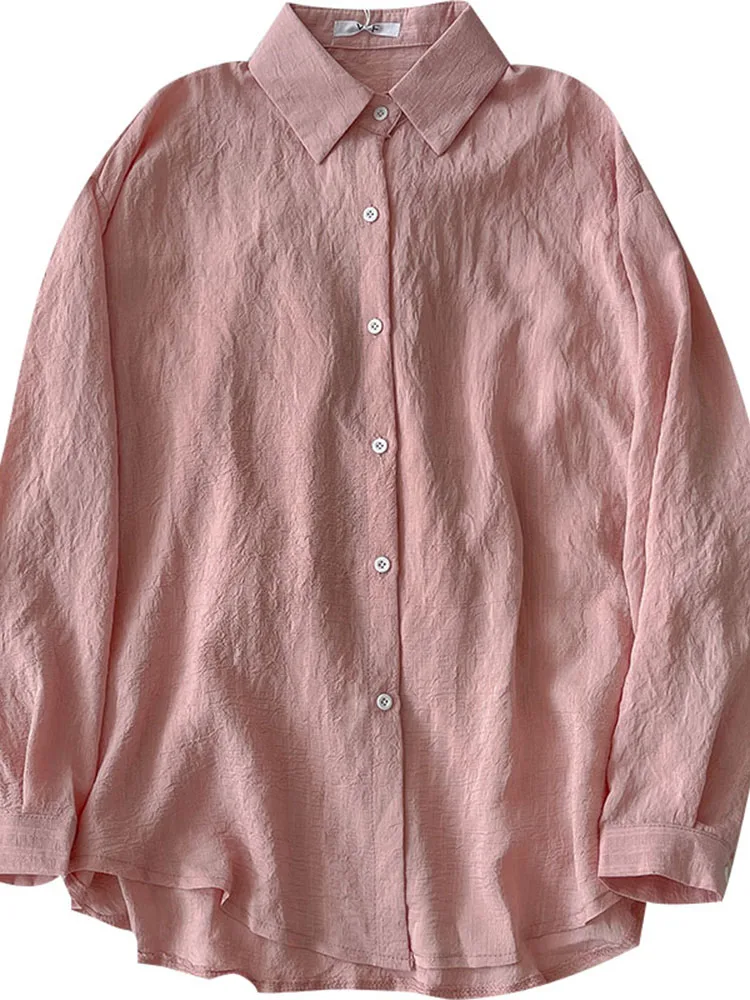 

Cheap wholesale 2021 spring summer autumn new casual ladies work women Blouse woman overshirt female OL buttoned shirt Vy2544