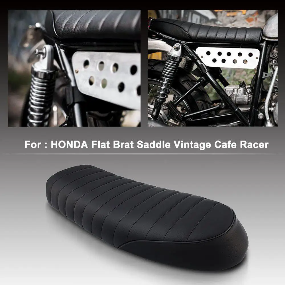 Мотоциклетное винтажное седло Кафе Racer Seat Flat Brat для Honda CB CL Yamaha SR XJ SUZUKI GS|Чехлы на