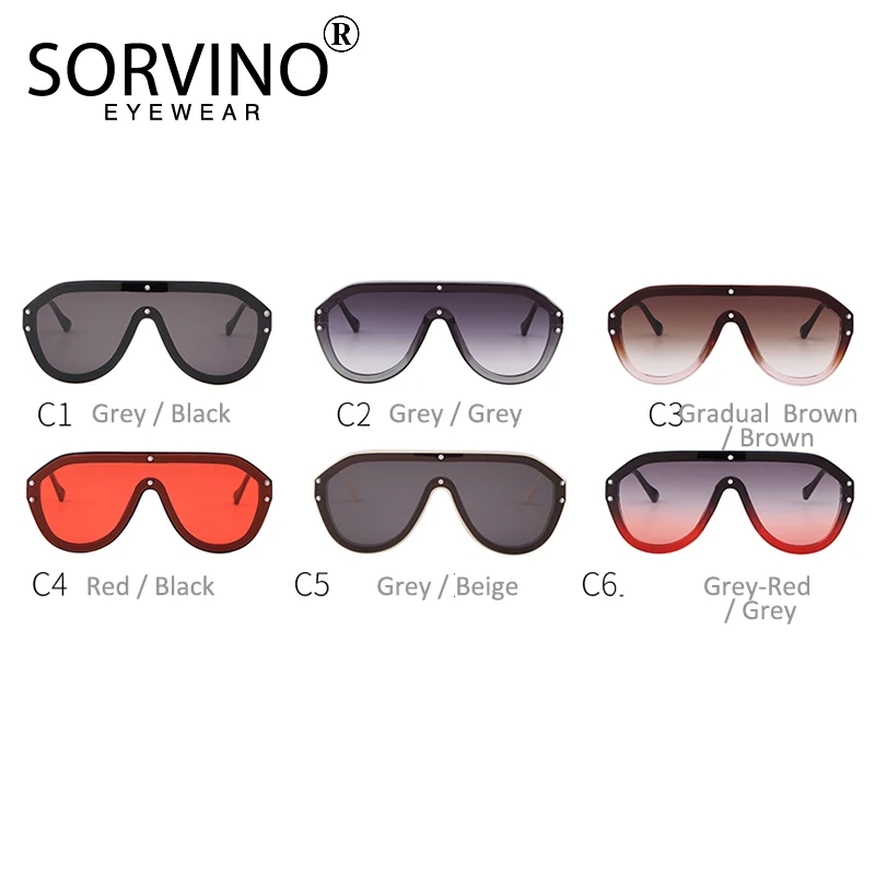 Мужские и женские солнцезащитные очки SORVINO Винтажные Солнцезащитные с козырьком