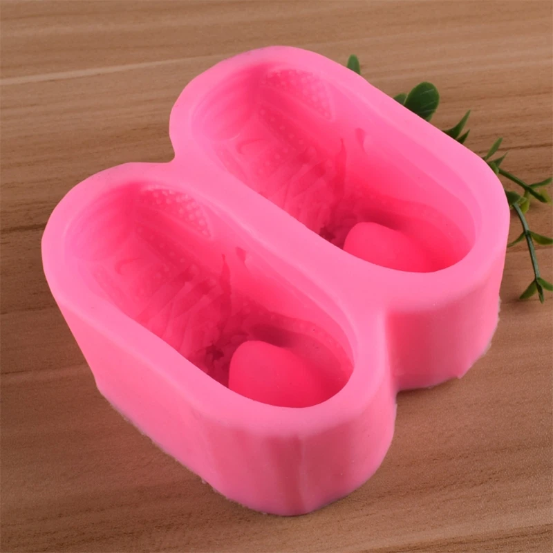 

3D Cute Baby Shoes Silicone Cake Molds Gum Paste Chocolate Clay Candy Mold Fond L5YE