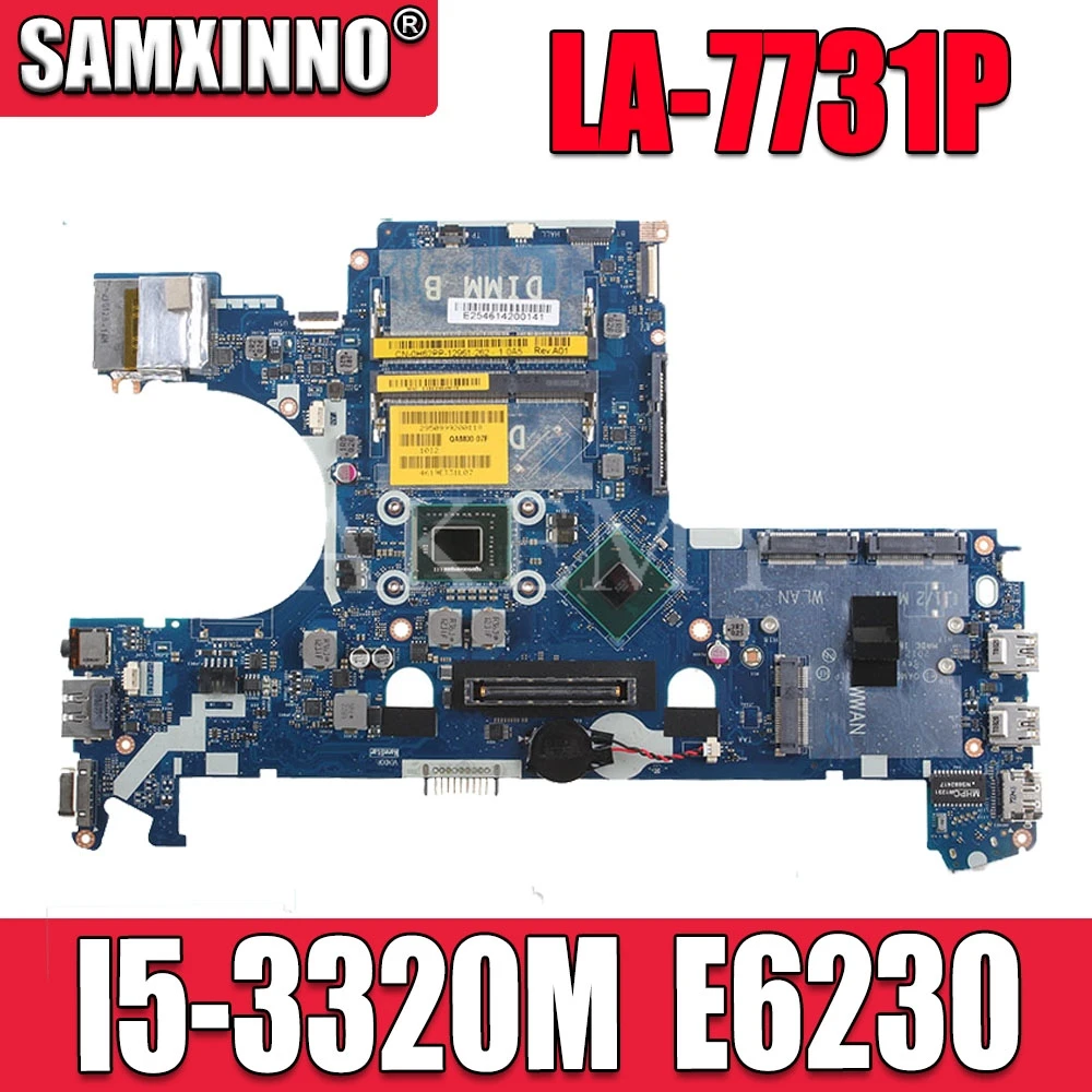 

For DELL E6230 Laptop Motherboard I5-3320M LA-7731P CN-05CDR9 CN-039GJ4